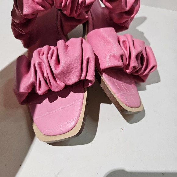 Circus Sam Edelman Iggy Stretch Ruched Slides Sandals 7 Pink Puffy Barbie - Picture 3 of 8